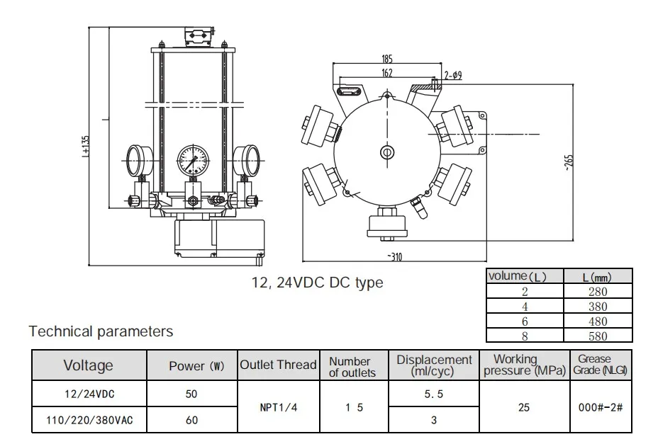 Central Lubrication System/Lubrication Oil Pump/Grease Pump