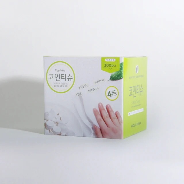 Compressed Shrink Coin Tissue 300pcs made in south korea wholesale tissue