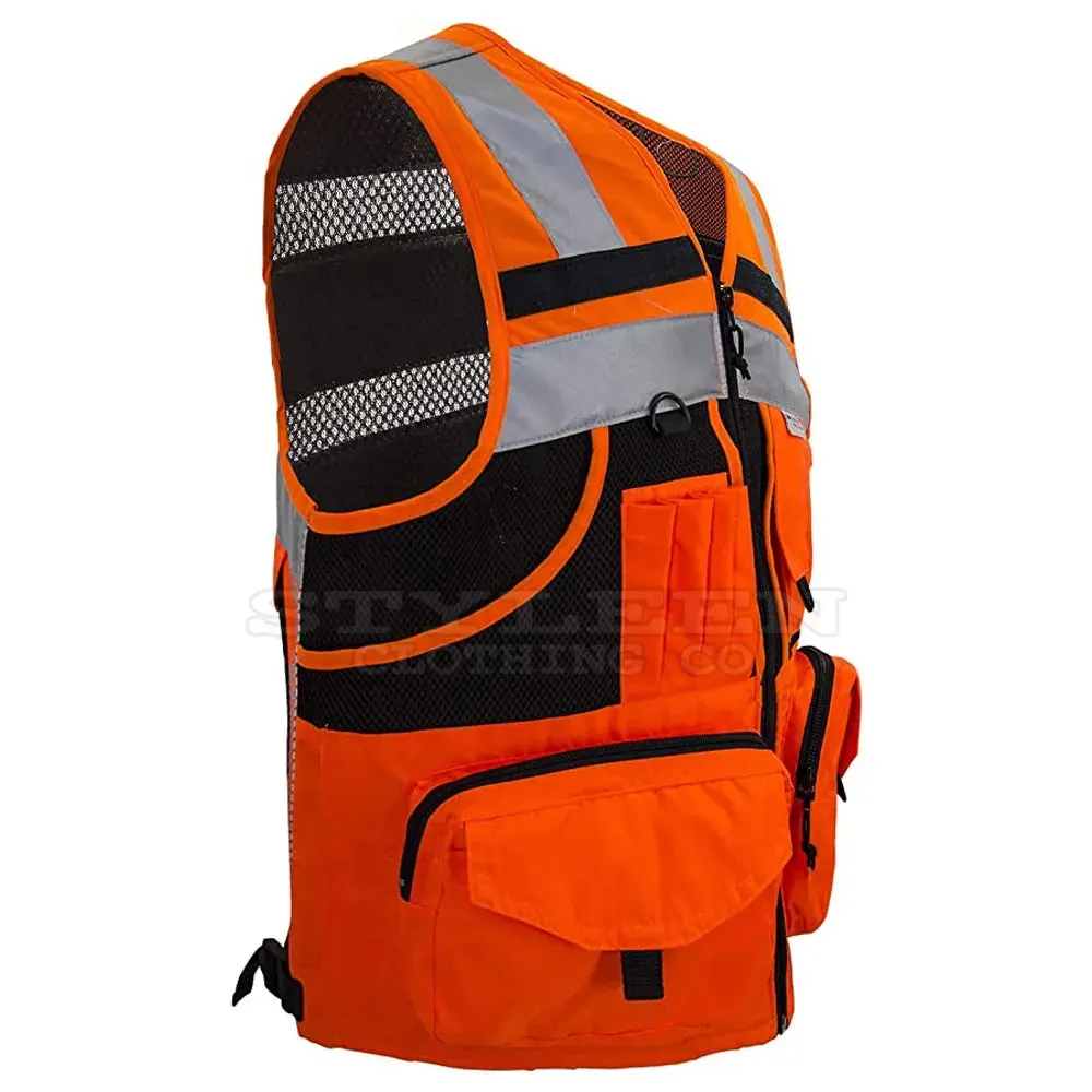 Hi Viz Safety Vest Factory Supply Work Wear High Visibility CE certificated Reflective Tape Premium Safety Vest