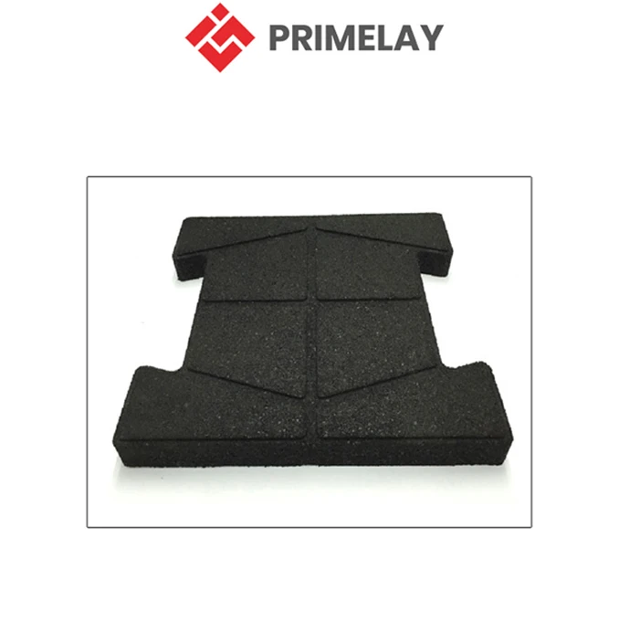 UV-resistance and Non Slip Maximum Comfort H-Shape Rubber Accessories Flooring Outdoor Rubber Paver for Parking Garages