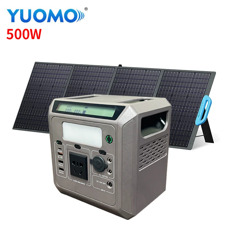 500W Solar Power System Power Banks Supplies Fast Charging Outdoor Portable Power Station EV Charger Energy Storage Battery