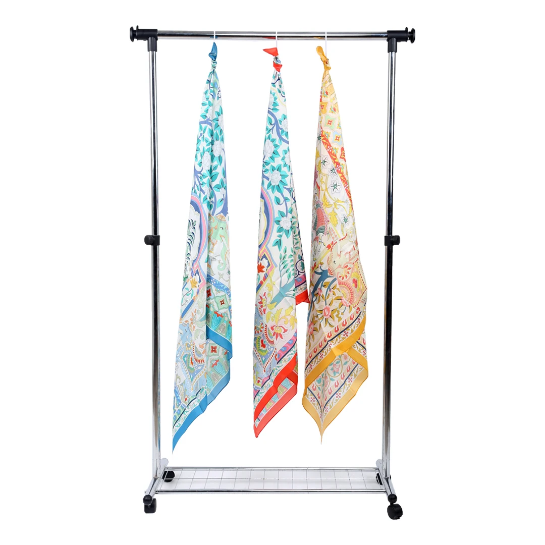 100% natural silk scarf Silk Plain Women Customized Summer OEM Traditional Printed Pure Silk Handmade Scarves