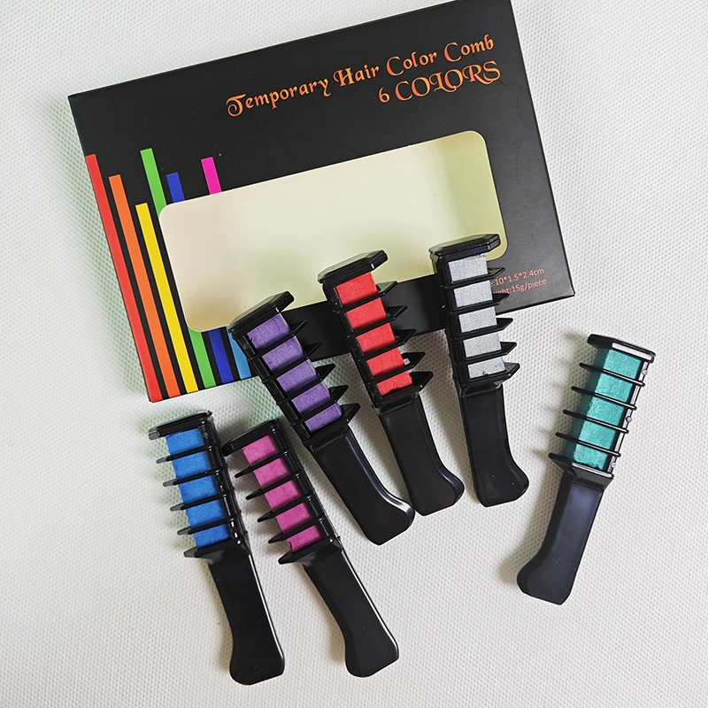 New Design Hair Mascara Temporary Hair Color chalk Mini Hair Dye With Comb
