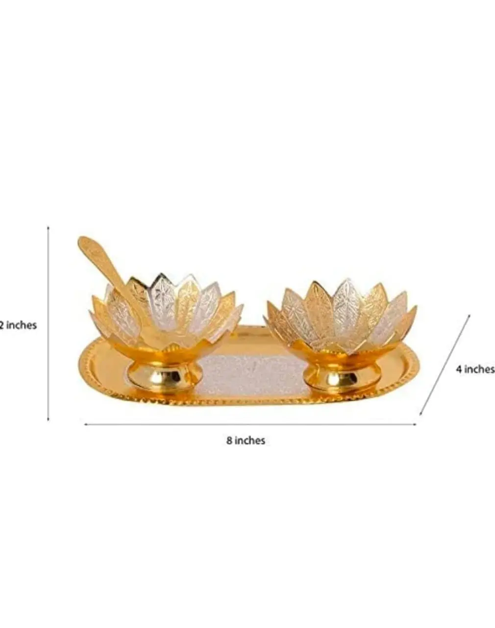 Silver and Gold Plated Brass Bowl for Best for Gifting, Anniversory, Return Gift, Diwali, New Year, Christma
