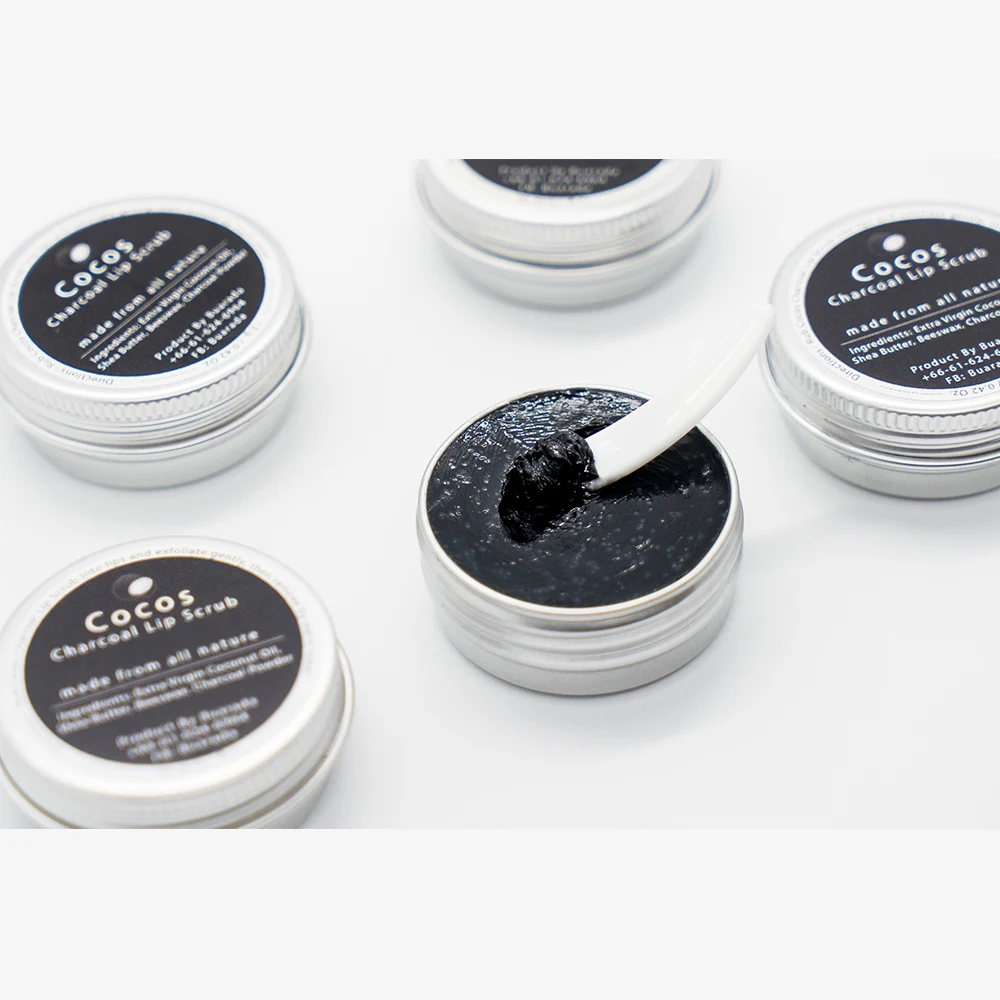 COCOS Charcoal Lip Scrub Thai Lips Care Thai Premium Quality Handcrafted