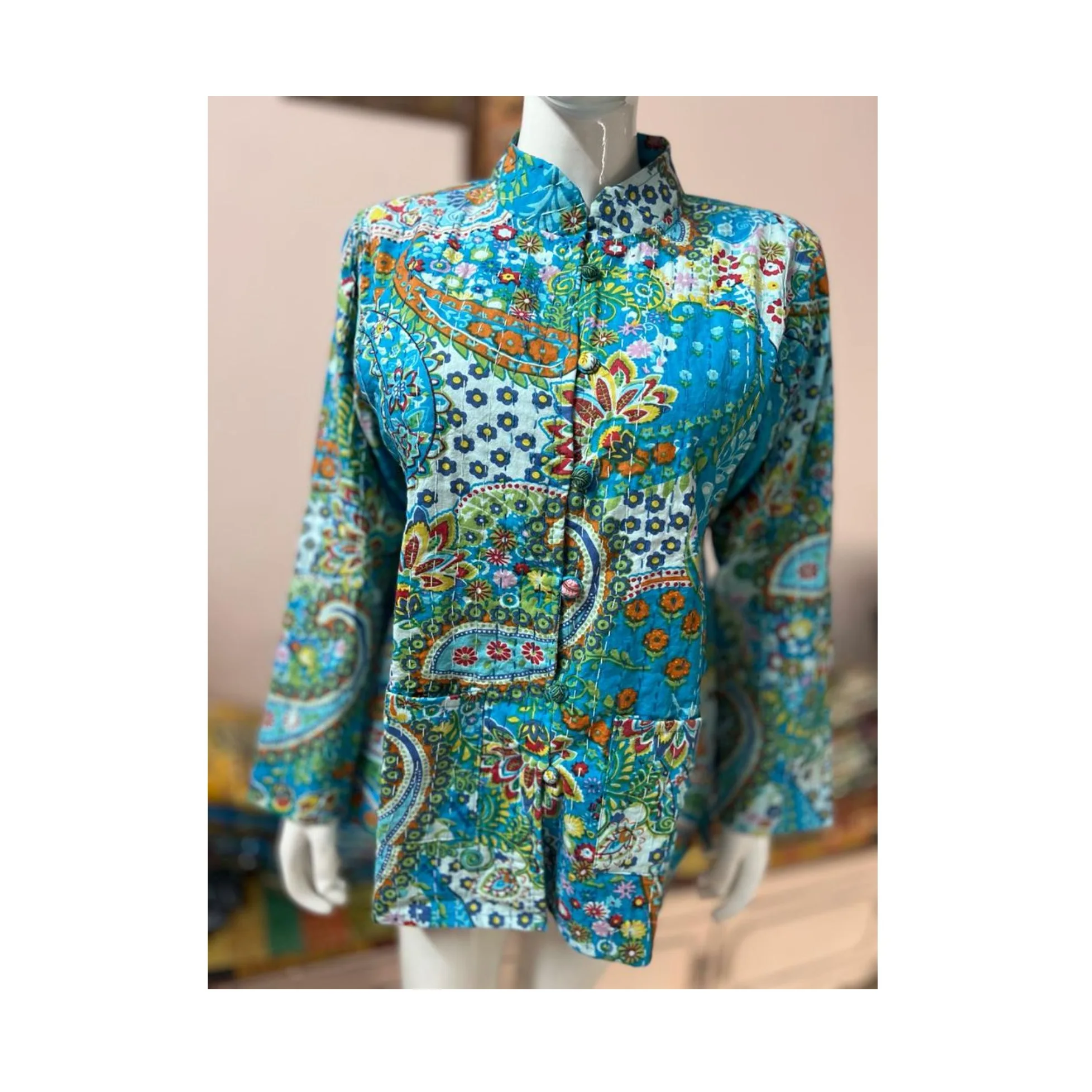 Wholesale Vintage Kantha Quilt Kaftan Kimono Handmade Winter Jacket Bath Robe from Indian Exporter and Supplier