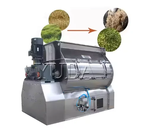 chicken cattle goat sheep feed mixer SLHS Double shaft  animal mixer for mixing feed materials  for poultry  livestock
