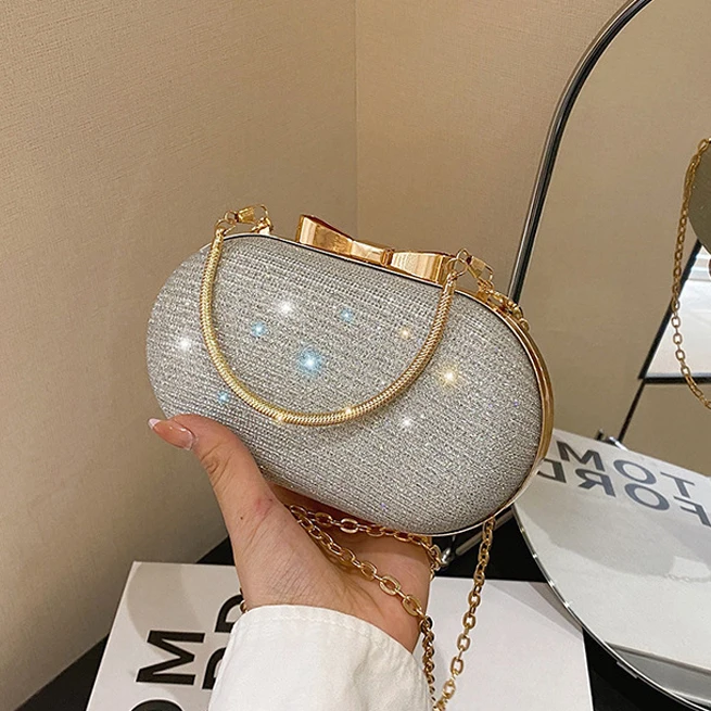 Wholesale fancy silver rhinestones clutch purses pochette femme sac de soiree beaded rhinestone evening clutch bags for women