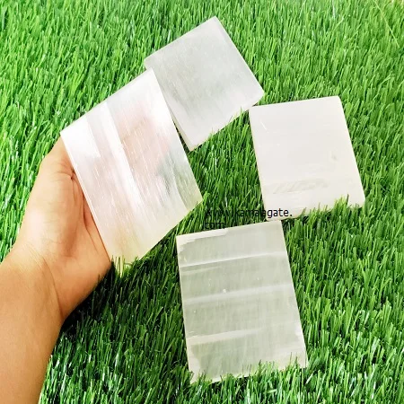 Selenite Stone 3-4 Inch  Reiki Charging plate High Quality Selenite Polished plates for Reiki