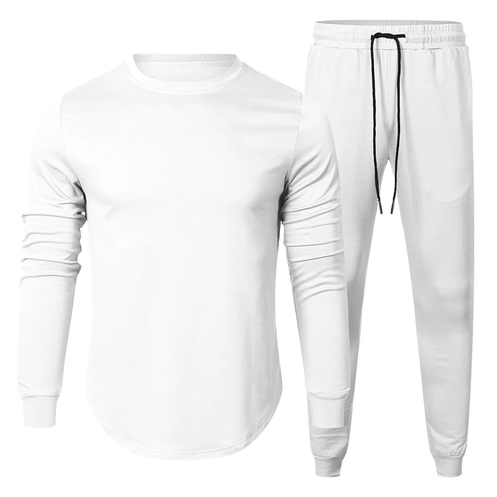 Private Label Blank SweatSuit Men Plain Slim Fit Custom Sweatsuit with Custom Logo Summer Two 2 Piece Set for Men