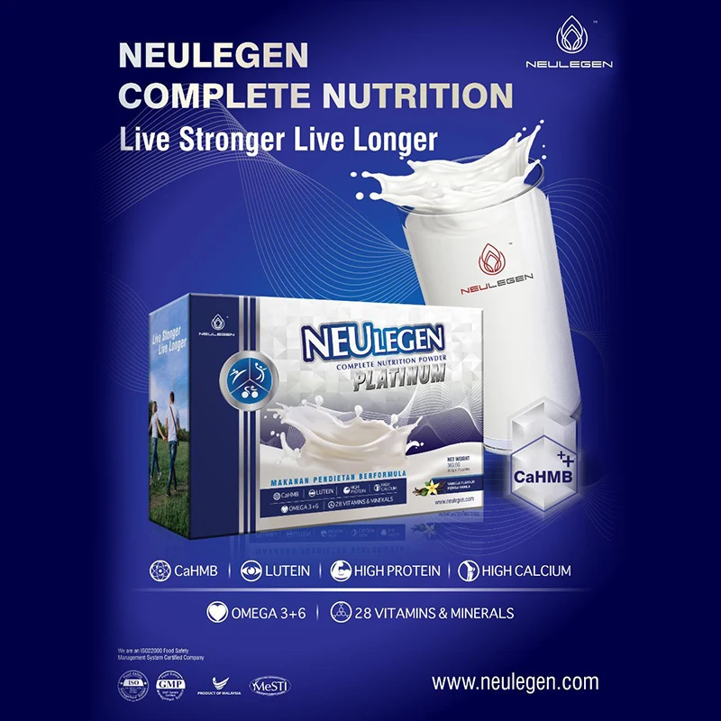 Premium Grade Neulegen Platinum Complete Nutrition Powder Features with 28 Essential Vitamins and Minerals