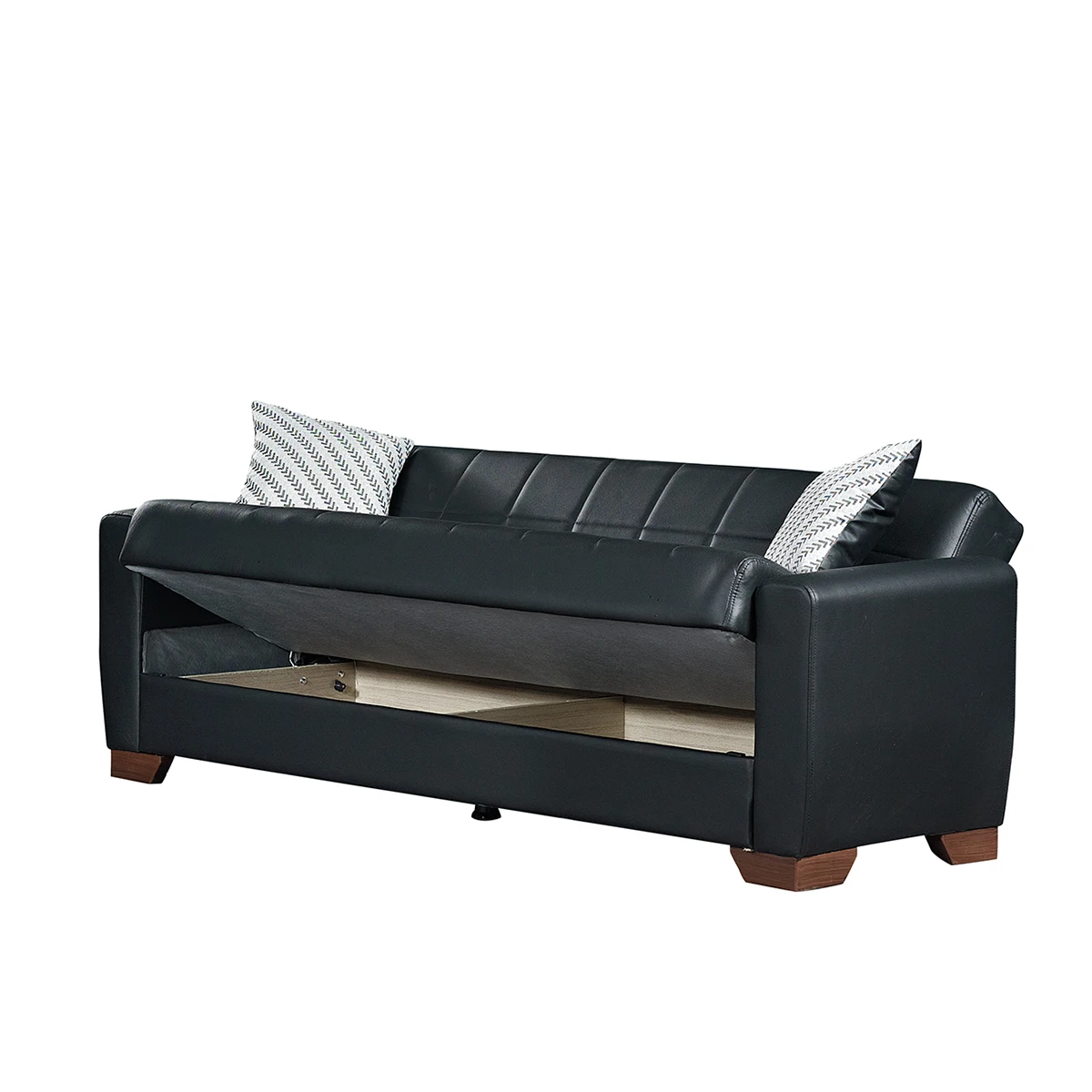 High Quality Furniture Big Sofa Bed Black Fabric 3 Seater Sofa Bed With Storage