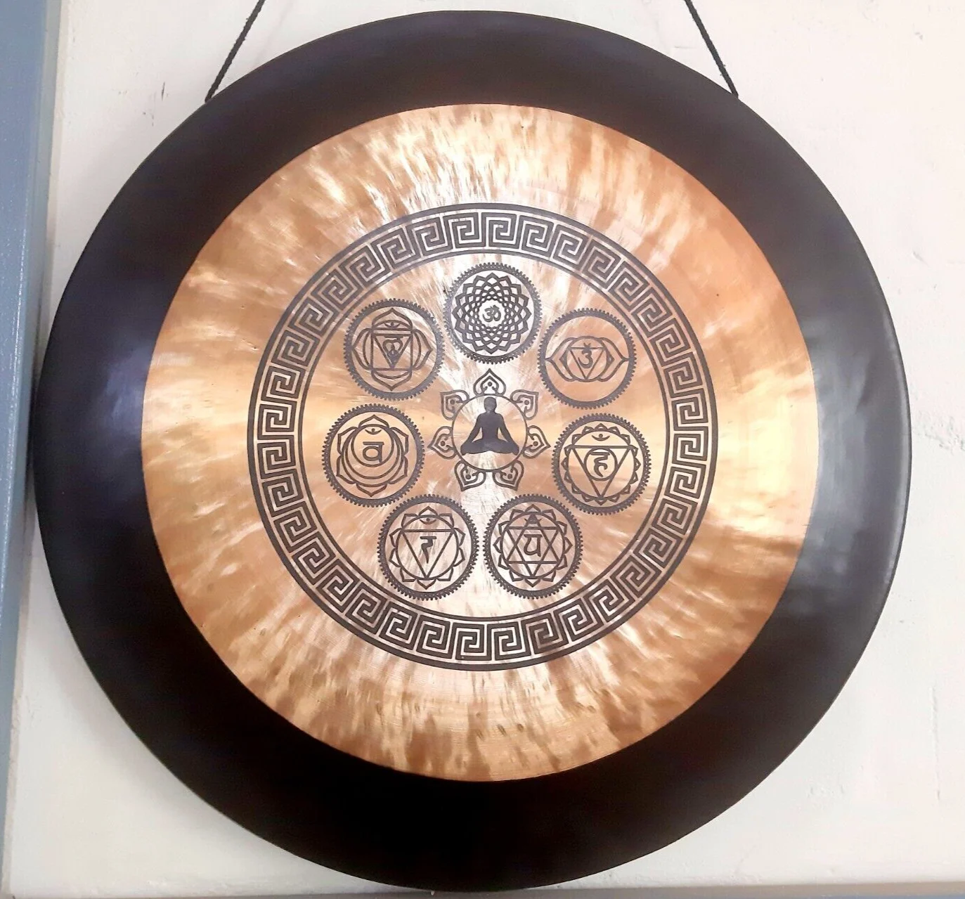 23 Inch Diameter Tibetan Handmade Gong, Sound Healing Temple Gong, Handmade Gong