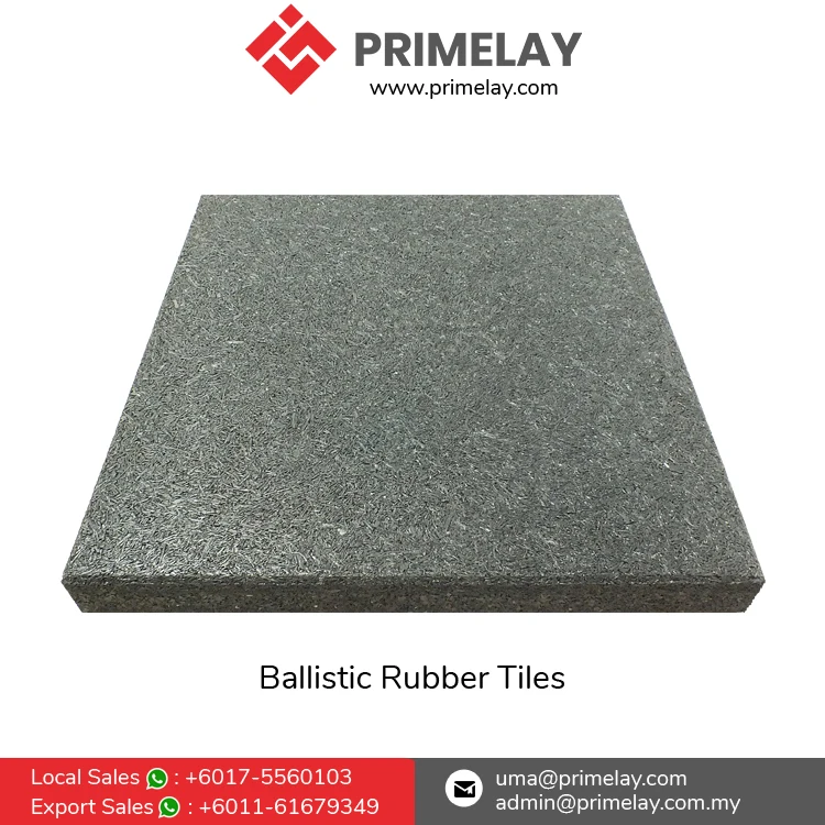 Sound Absorbing Premium Quality Durable Recycled Ballistic Rubber Tiles for Shooting Ranges