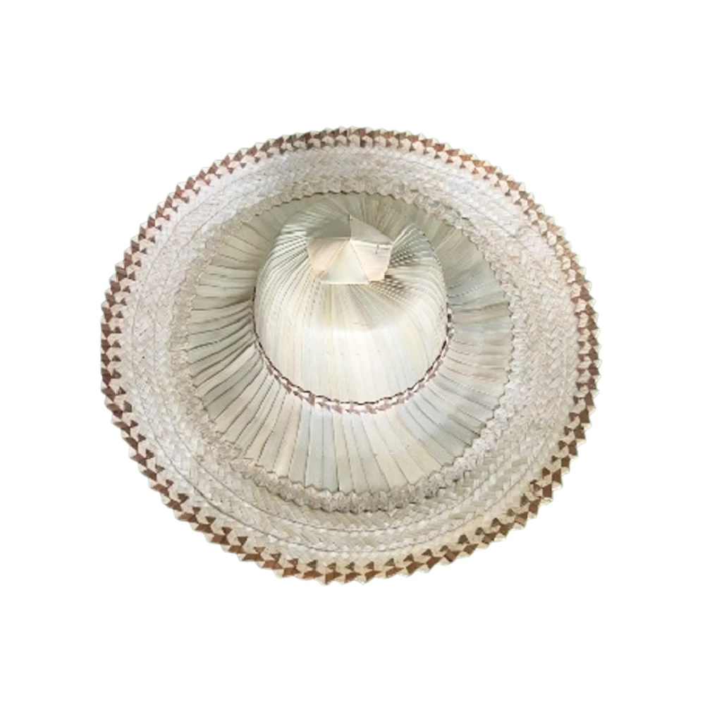 Thai Handcrafted Palm Leaf Sun Hat High Quality Straw Hats Handmade Weave Hat Products from Thailand