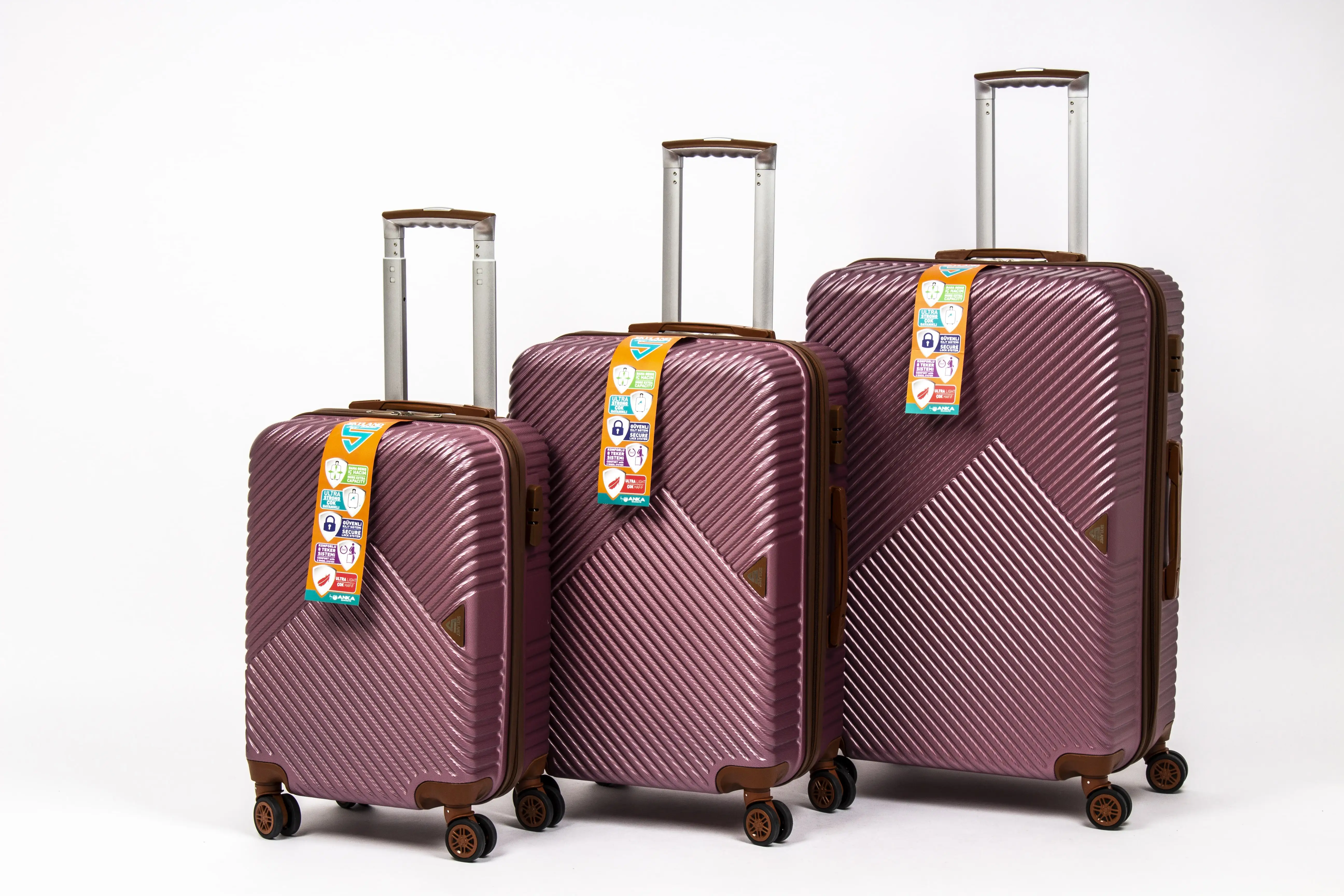 WHOLE ABS SUITCASES Turkish Durable High Quality Travel Bags Sets Trolley Bags Luggage Bags Sets made in Turkey