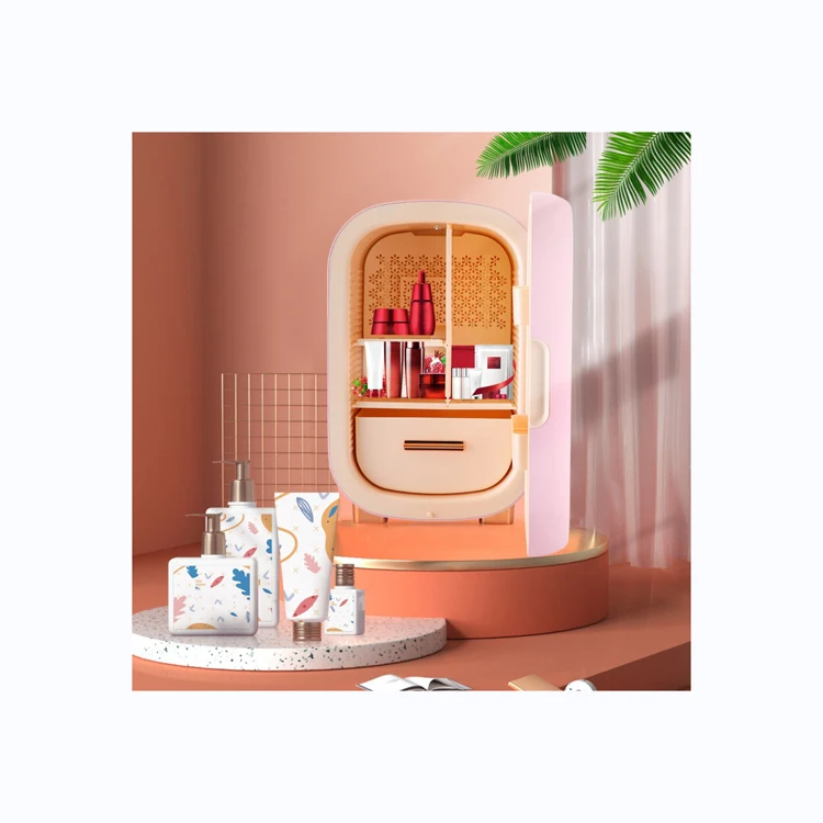 Hot sell portable cosmetic skincare refrigerator make up beauty smart fridge glass door mini fridge