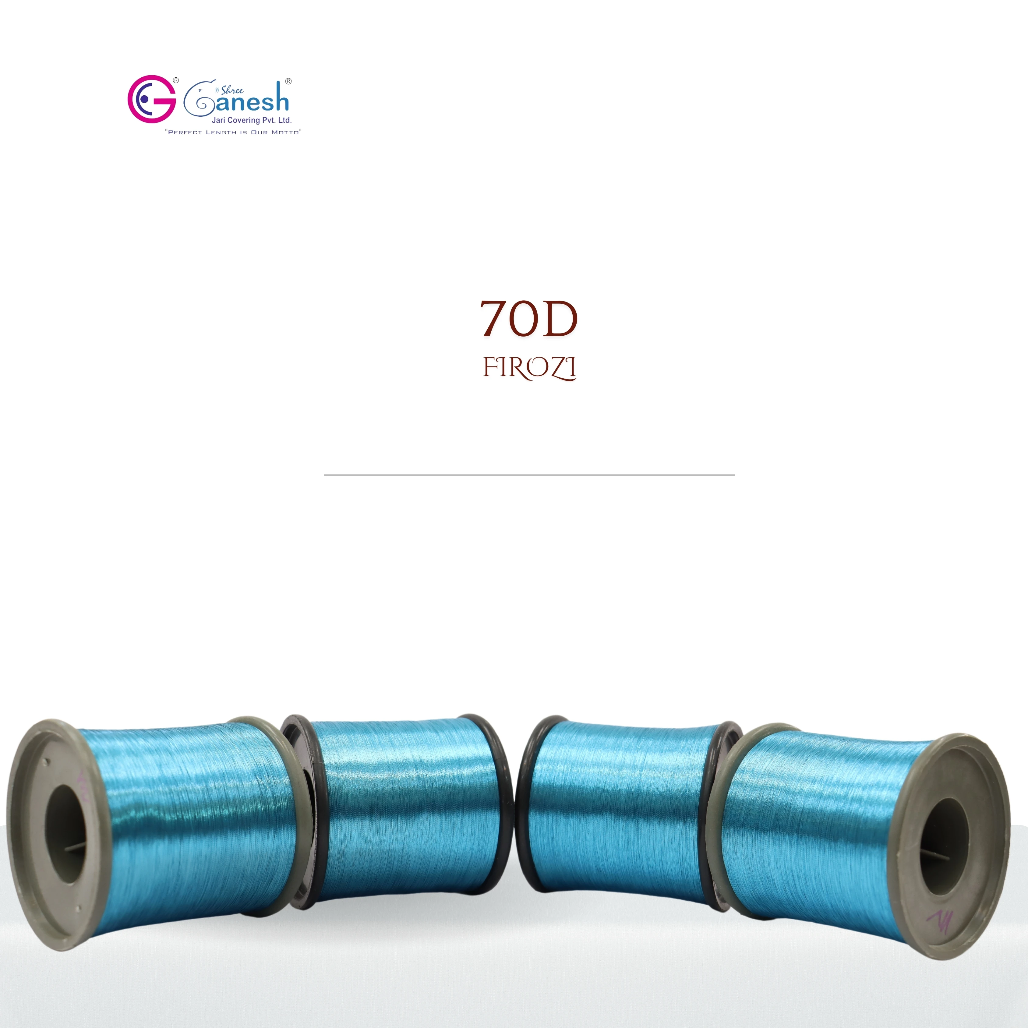 Lurex Registered High Tenacity Kasab Jari Embroidery Yarn Metallic Firozi Polyester Yarn Hand Knitting Weaving Flora Jari