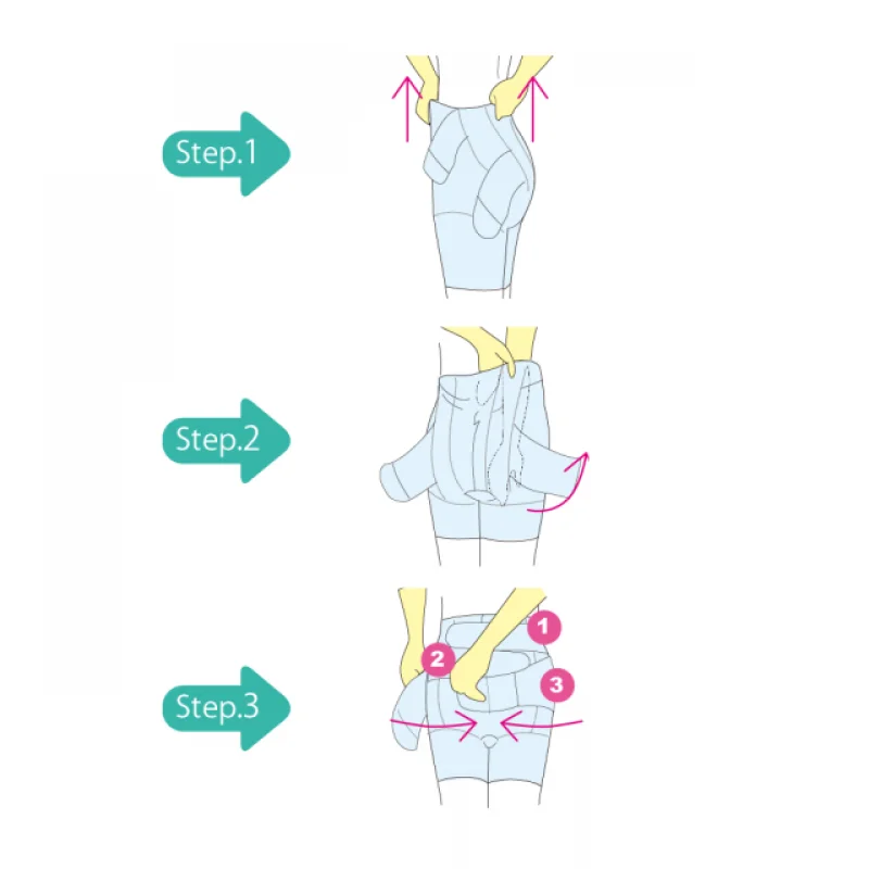 High quality breathable improve posture hips shaper Inujirushi Postpartum Body Shaping Short Support Step 3