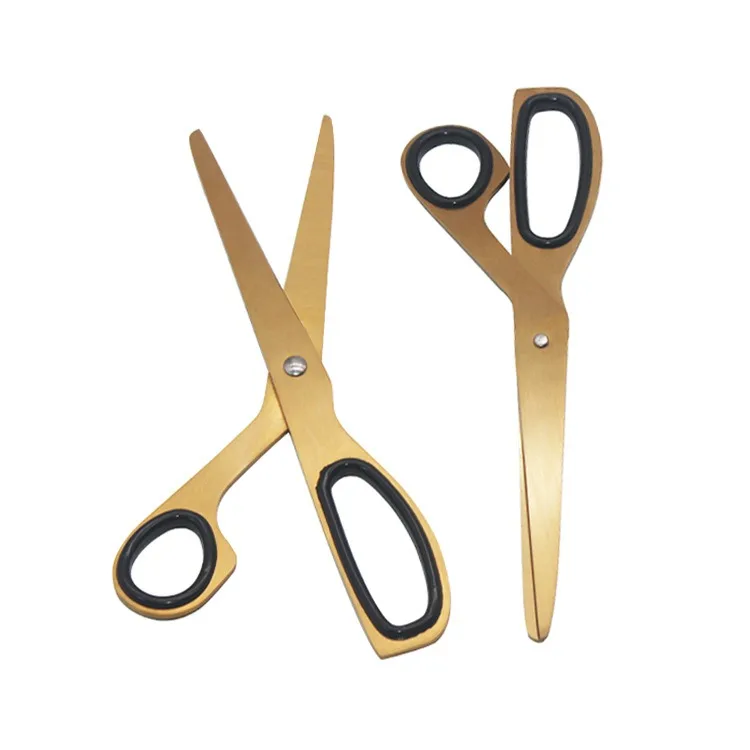 Asymmetric Scissors Golden Office Scissors Opening Ribbon-Cutting Festive Scissors
