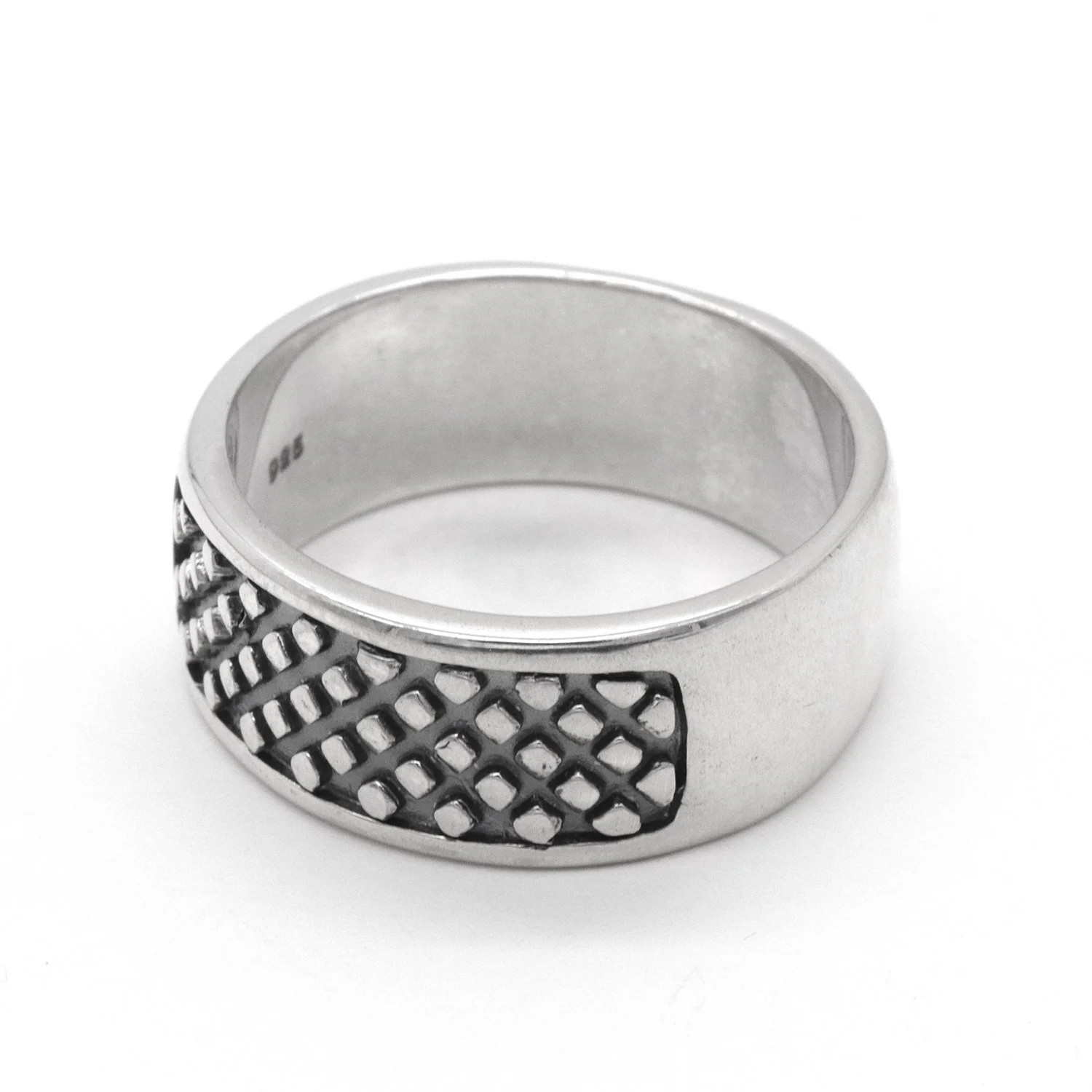 custom jewelry 925 Silver ring for man wholesale and export rhodium oxidation ring men