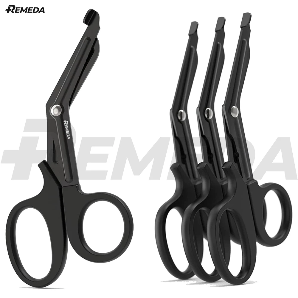 REMEDA Medical Shears Safety Medical Scissors with Blunt Tip and Serrated Blade 50 HRC Available in Multi Colours