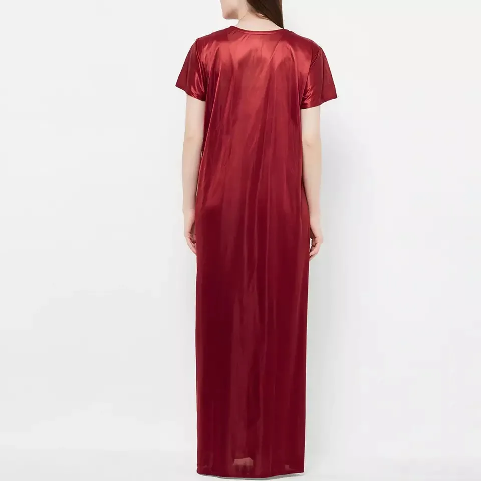 Top Quality New Custom Satin Silk Nightgown Night | Sleep Wear Lady Lase Nightwear Rayon Nighty Home