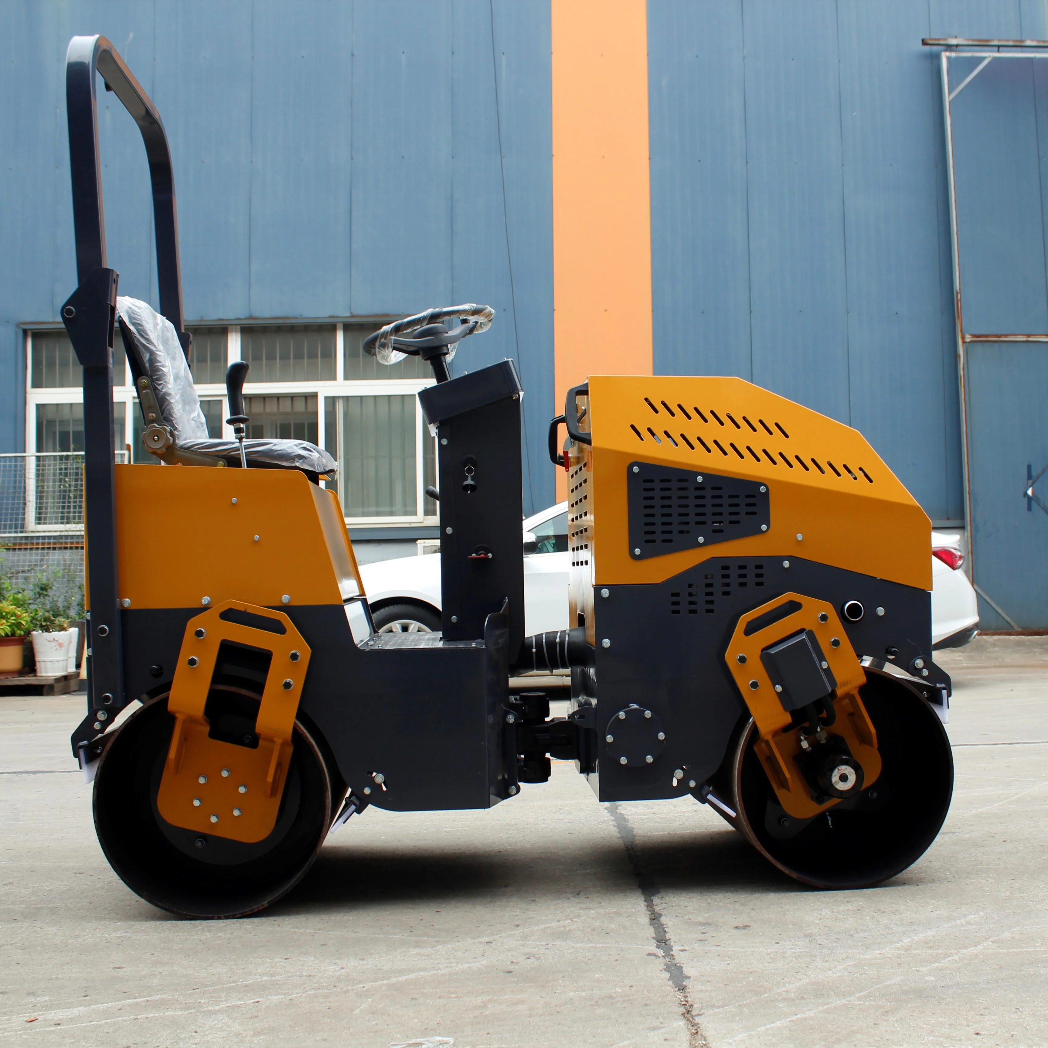 Construction machinery 1 ton 2 ton 3ton  double drum ride on hydraulic roller diesel gasoline road roller compactor for sale