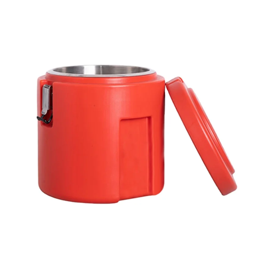 9 Litre Hot and Cold Pot Plastic Solid Round Isolated SS Isothermal Container