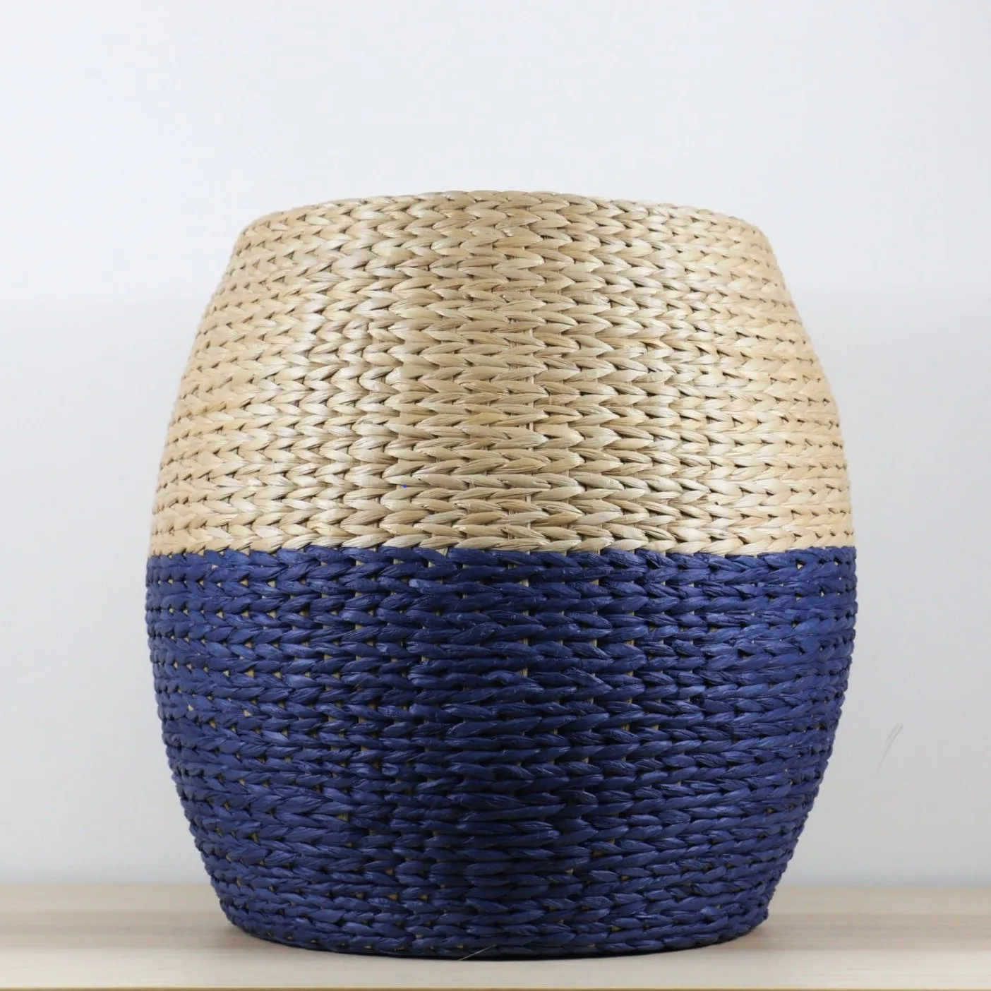 Rustic ottoman sofa comfortable water hyacinth pouf compostable chair cushion poufs for export from Vietnam