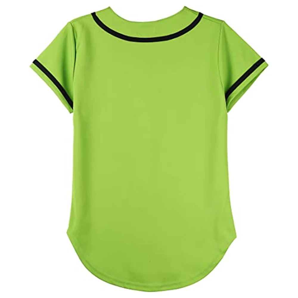 Custom Womens Made in  American Premium Baseball Button Down Jersey Short Sleeve Tee Active Softball Shirt Sports Wear Jersey