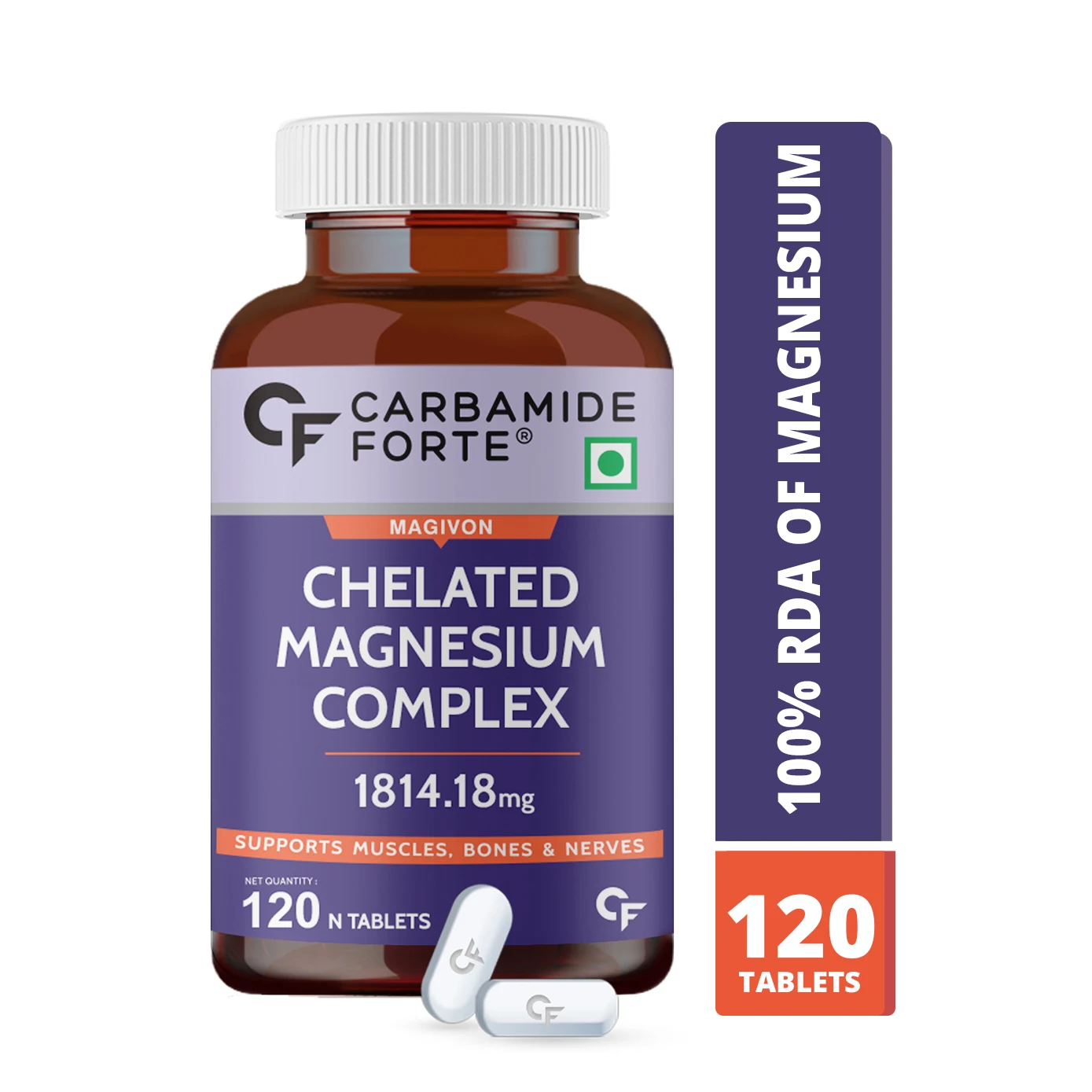 Chelated Magnesium Glycinate Citrate Supplement \ Magnesium Tablet 1814.18mg per serving. Supports Health and Muscle recovery