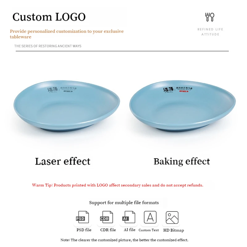 Unbreakable Plates Plastic Tableware Modern Matte Salad Plato Melamine Dinnerware Serving Dishes For Home