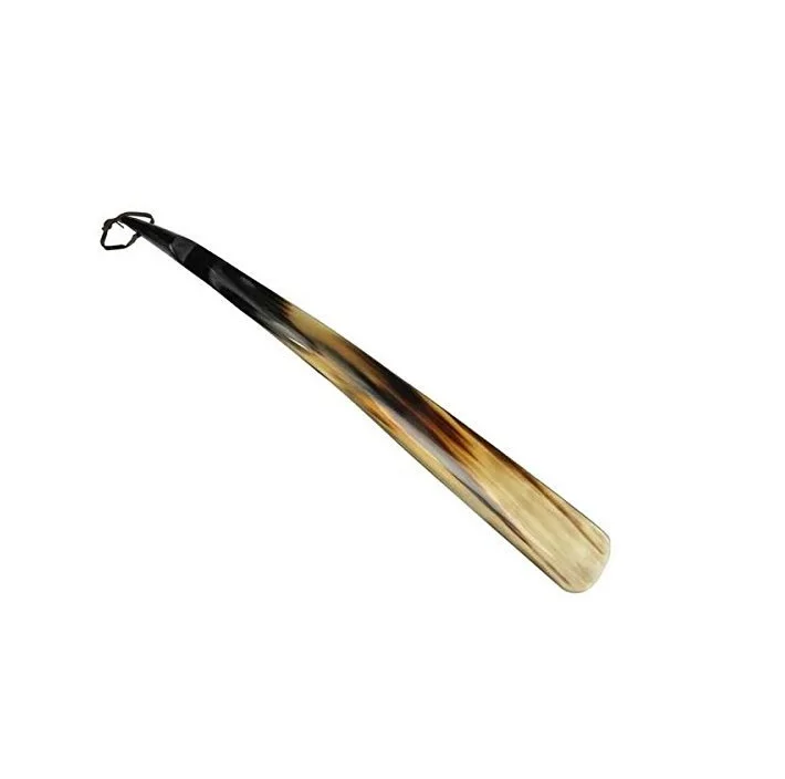 Eco Friendly Natural Ox Cow Shoe horn high quality handmade product customize size buffalo horn shoe horn for hottest sale