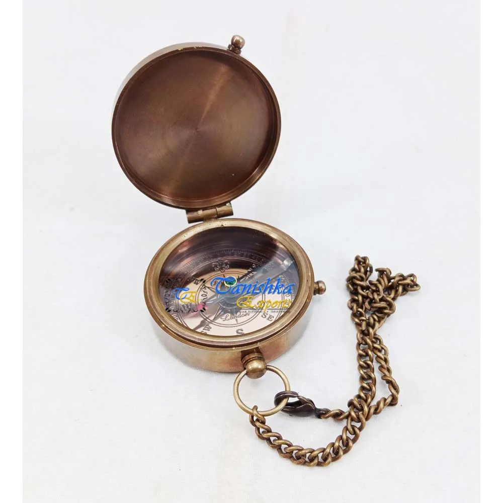 Personalized Working Compass Custom Engraved Brass Handmade Compass Anniversary Gift Compass For Husband