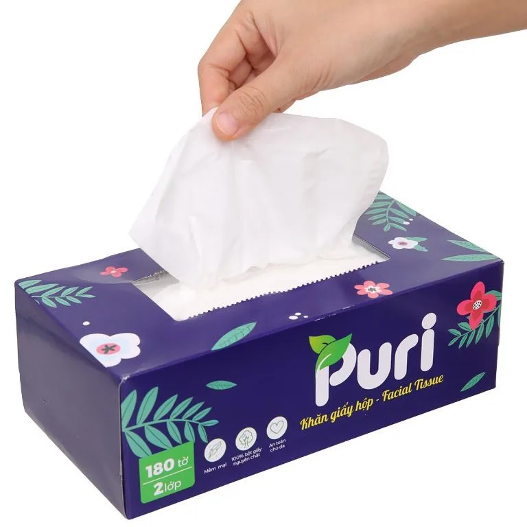 Puri paper towel 2 layer box 180 sheets