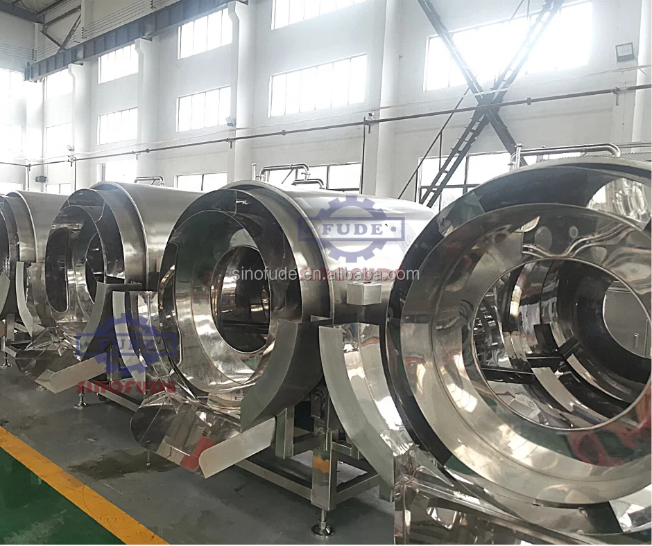 1ton/час Автоматический шлифовальный глазурировальная машина управления PLC кислый покрытием клейкий кольцо лакировочной машины конфеты