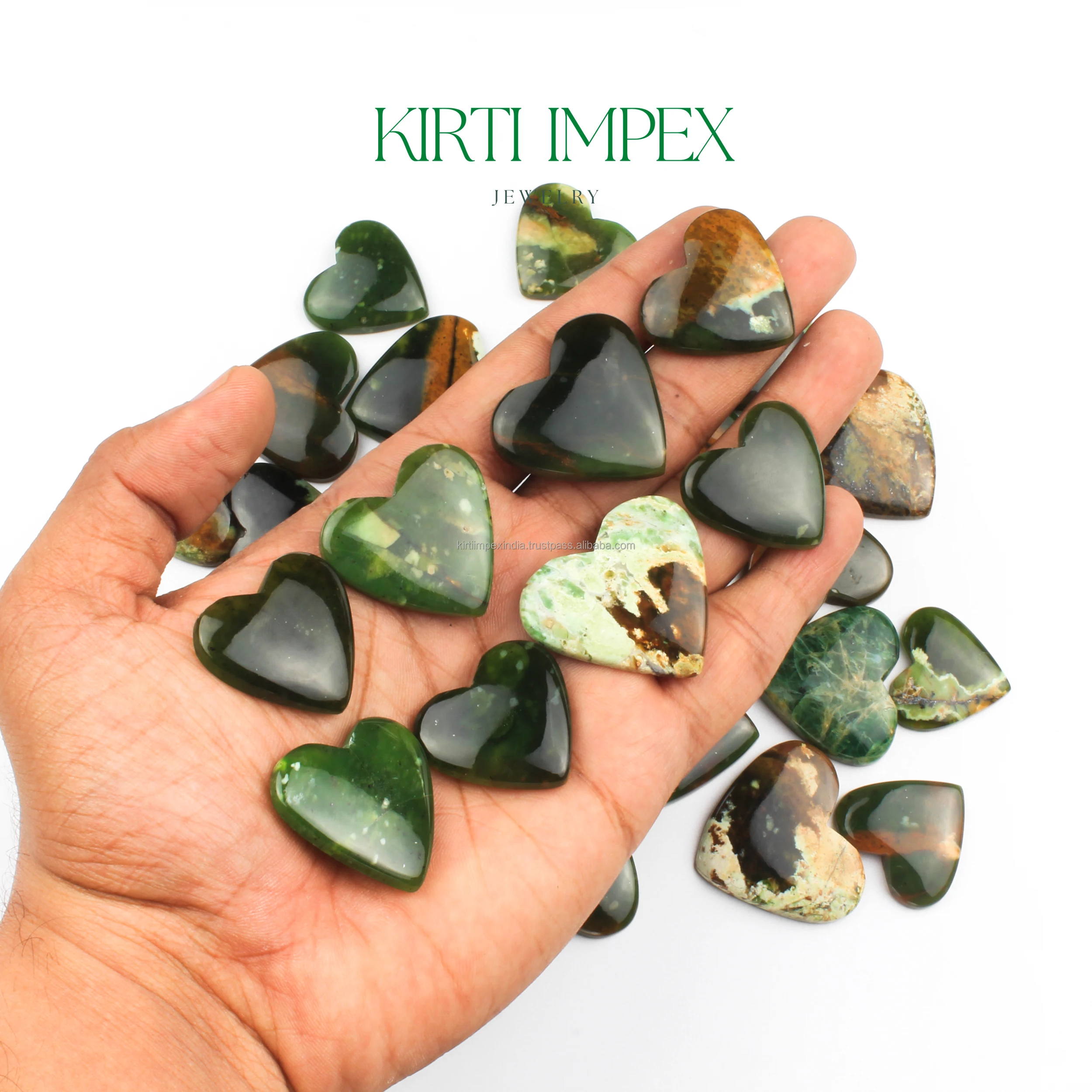 Chrome Chalcedony Hearts Cabochons Gemstone Heart For Jewelry Making Red Cabochons Wholesale Hand-polished FlatBacks