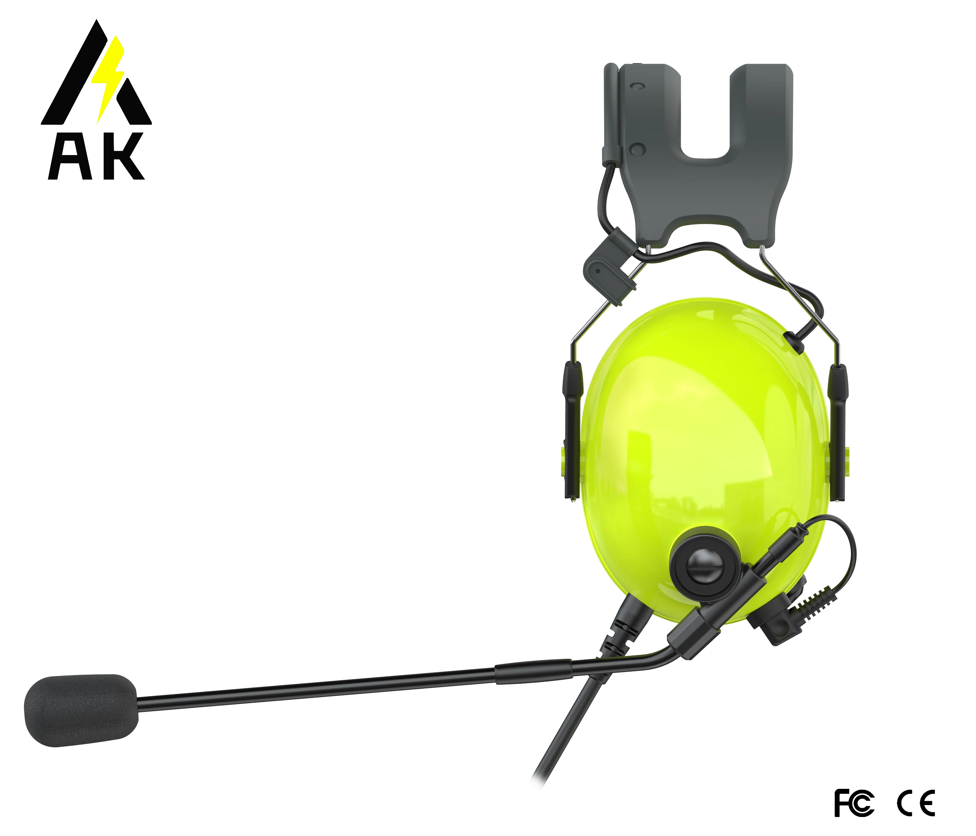 High Quality Flexible Ak 11 Heavy Duty Passive Noise Cancelling Communications Headset With Lightweight Design