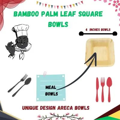 Highly Durable Occasional Areca 3.5 Inch Square Sauces & Chutney Bowls Party and Wedding Serving Ware at Wholesale Prices