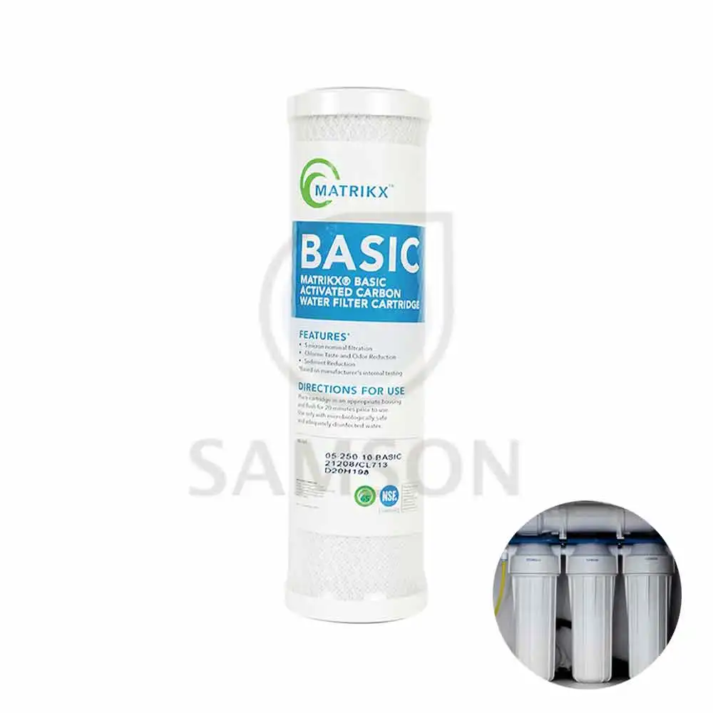 Hot Sales 100% Coconut Shell Activated Carbon Block CTO Water Filter for Bacteria Removal Use for Household under Sink