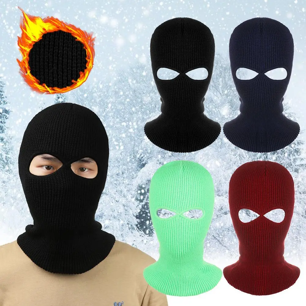 Winter Tactical Mask 3 Hole Full Face Mask Ski Mask Winter Balaclava Motorbike Motorcycle Helmet Full Helmet