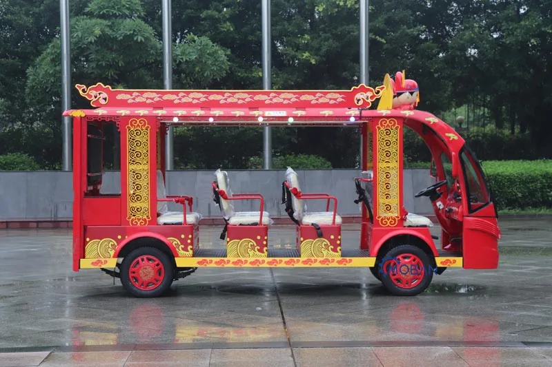 New energy 14 passenger bus heater and air conditioning electric shuttle bus