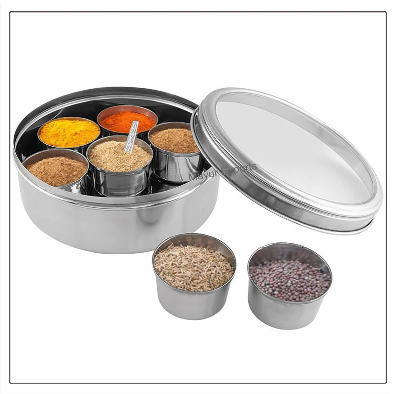 Stainless Steel Spice Set Indian Spice container set