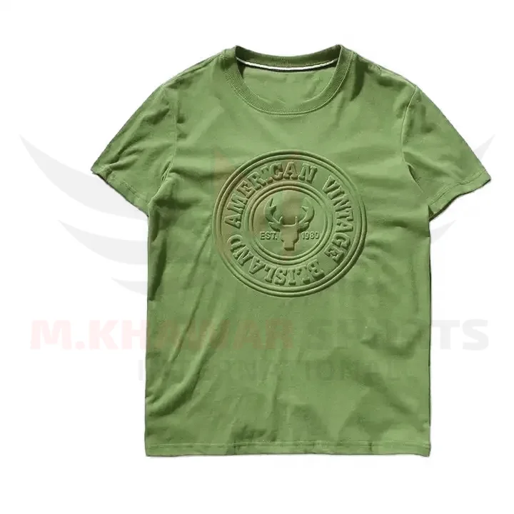 OEM Wholesale Custom 3D Embossed Print T-shirt Oversized High Quality Cheap Price Heavy Weight Custom Screen Printing Shirt