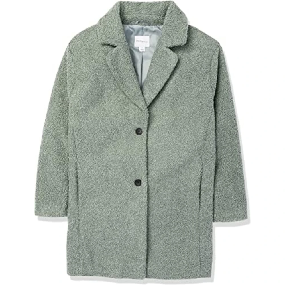 Double Breasted Long Teddy Fleece Jacket Women Wool Coat Fleece Long Coat For Sale