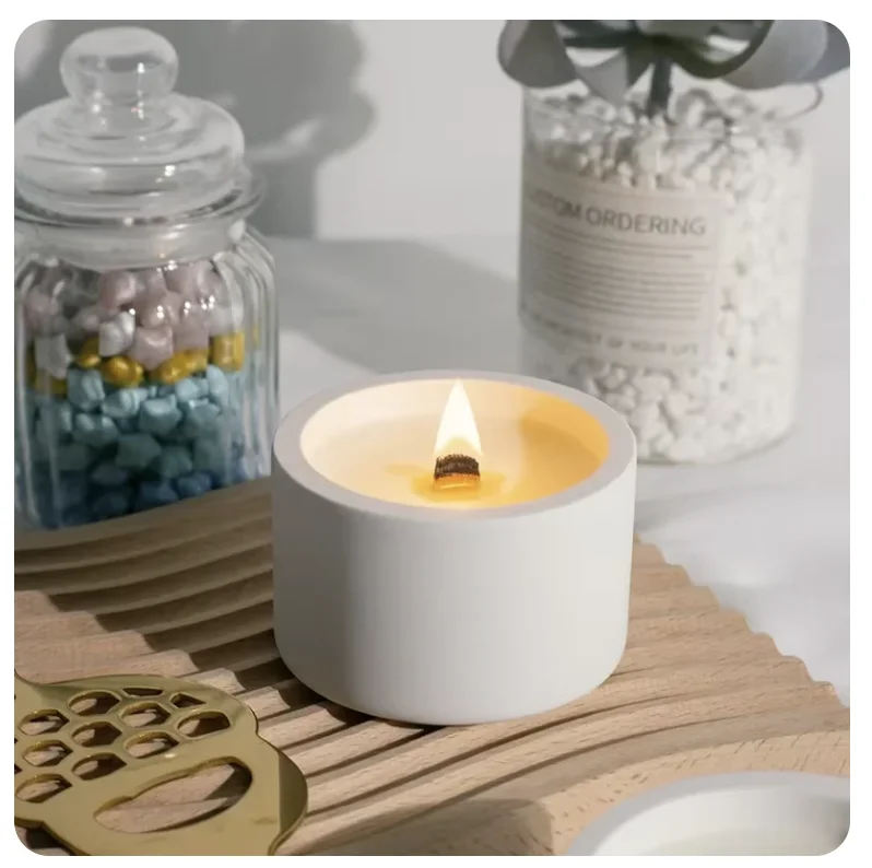 Mini Round Box Silicone Mold Plaster Candle Jar Cement Tealight Hoder Resin Ring Box Silicone Molds for Concrete Candle Holder