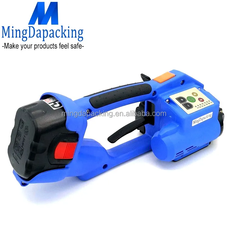 orgapack ort200 with Two Battery powered plastic strapping tool