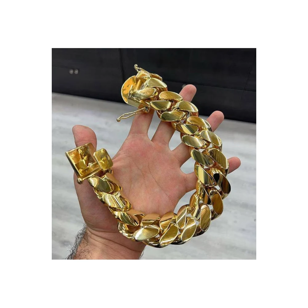 New Collection 250Gms 25mm Solid Silver Hip Hop Link Chain Cuban Link Bracelet Gift for Him