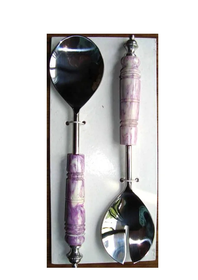 Latest design high standard quality handmade kitchenware use salad server set in hot sale price